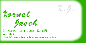 kornel jasch business card